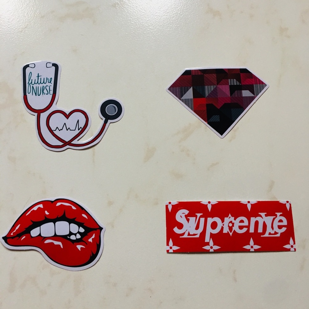 Water proof red sticker pack